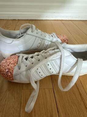 Adidas Superstar 80s 3D Metal Shell Toe Women's Sneakers White Rose Gold BB2034